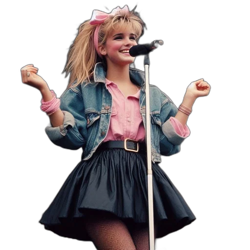 jacket, dress, vaporwave, young transparent PNG cut-out