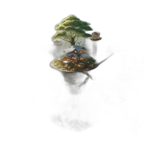 tree, dragon, hat, crown transparent PNG cut-out