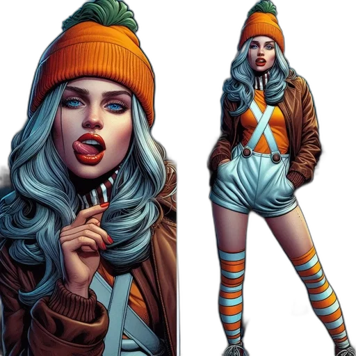 comic book art, concept art, fantasy art, photorealistic transparent PNG cut-out