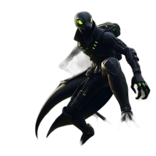 creature, mask, robot, staff transparent PNG cut-out