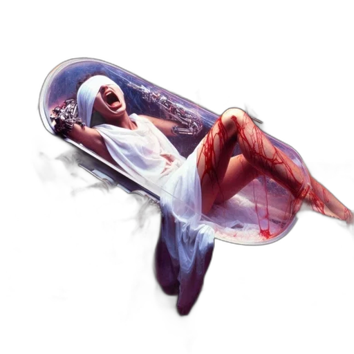 dress, creature, hair, concept art transparent PNG cut-out