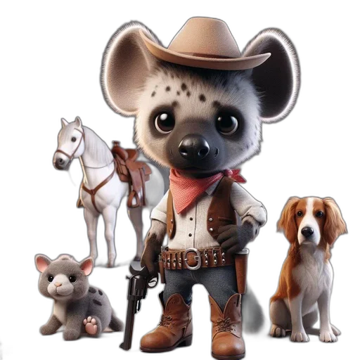 animal, staff, concept art, 3d render transparent PNG cut-out