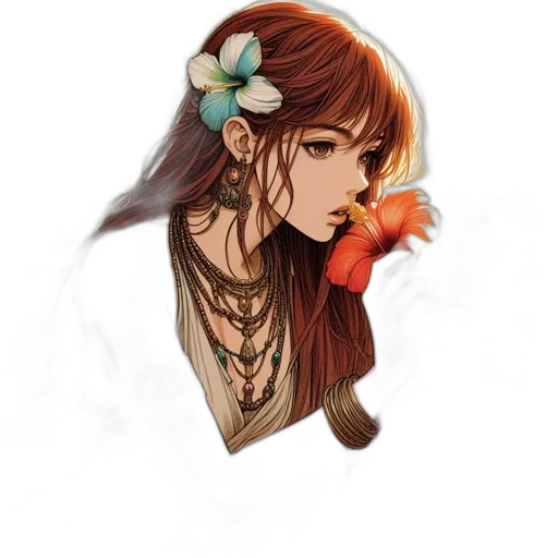 jewelry, flower, face, crown transparent PNG cut-out