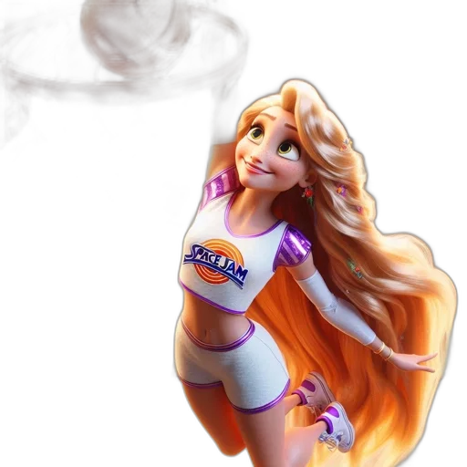 dress, staff, fantasy art, 3d render transparent PNG cut-out