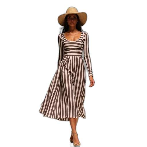 dress, monochrome, earth tones, woman transparent PNG cut-out
