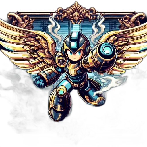 robot, pixel art, concept art, comic book art transparent PNG cut-out