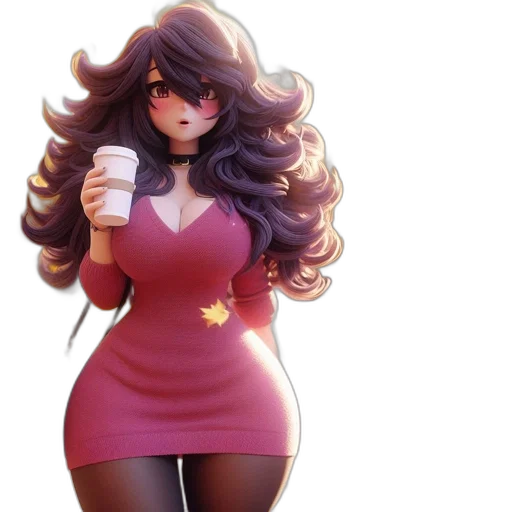 dress, hair, concept art, pixel art transparent PNG cut-out
