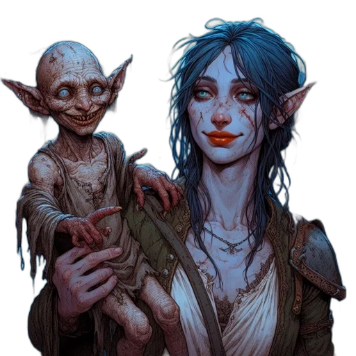 face, creature, concept art, fantasy art transparent PNG cut-out