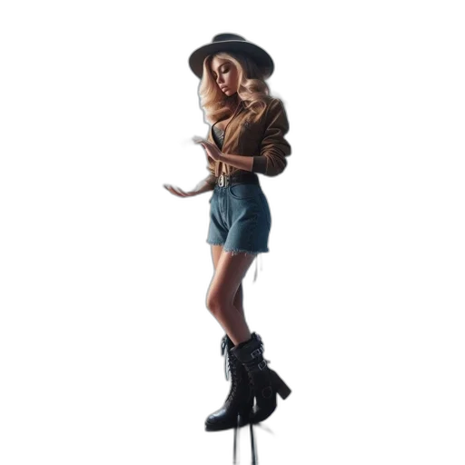 hat, jacket, staff, umbrella transparent PNG cut-out
