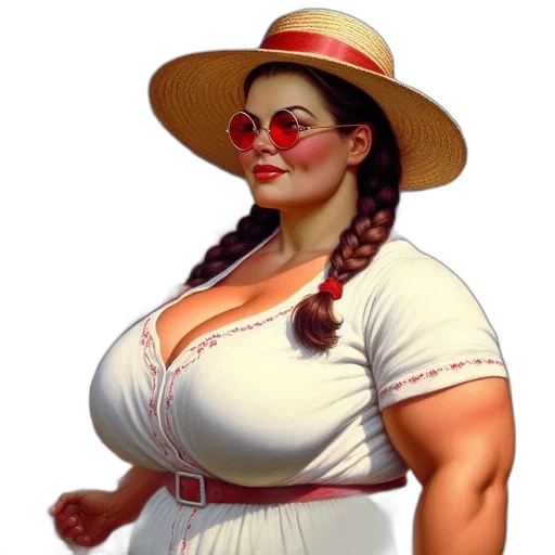 hat, dress, staff, face transparent PNG cut-out