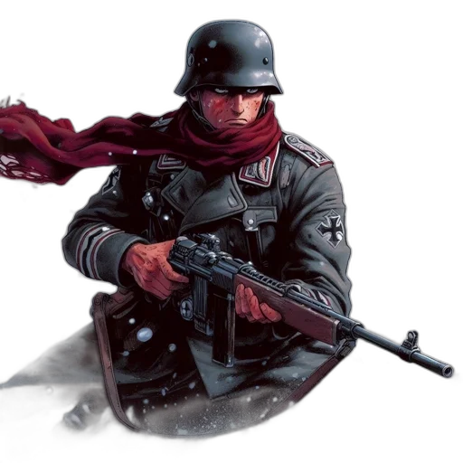 weapon, sword, staff, jacket transparent PNG cut-out