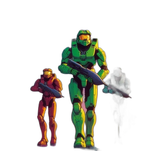 robot, weapon, concept art, pixel art transparent PNG cut-out