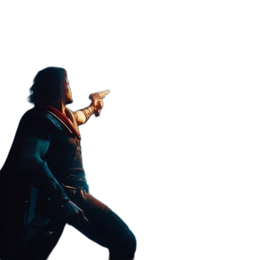 weapon, sword, jacket, staff transparent PNG cut-out