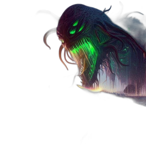creature, dragon, hair, mask transparent PNG cut-out
