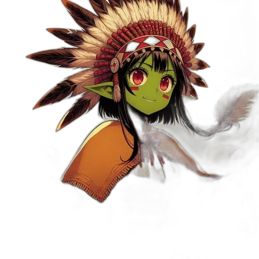 mask, staff, creature, hat transparent PNG cut-out
