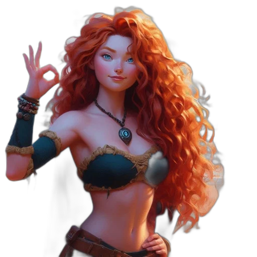 fantasy art, concept art, comic book art, 3d render transparent PNG cut-out