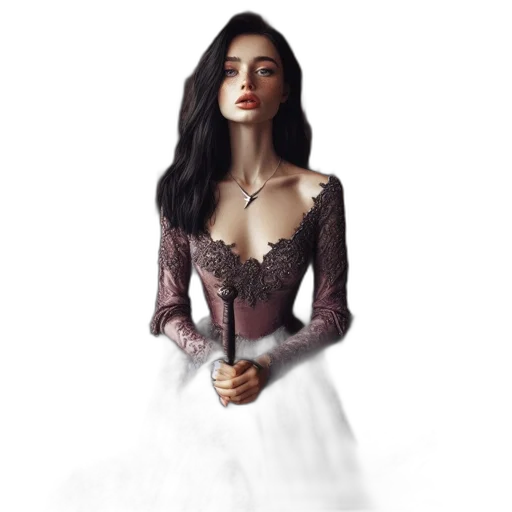 dress, jewelry, fantasy art, photorealistic transparent PNG cut-out