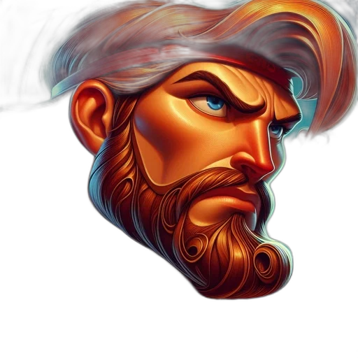 face, fantasy art, concept art, photorealistic transparent PNG cut-out