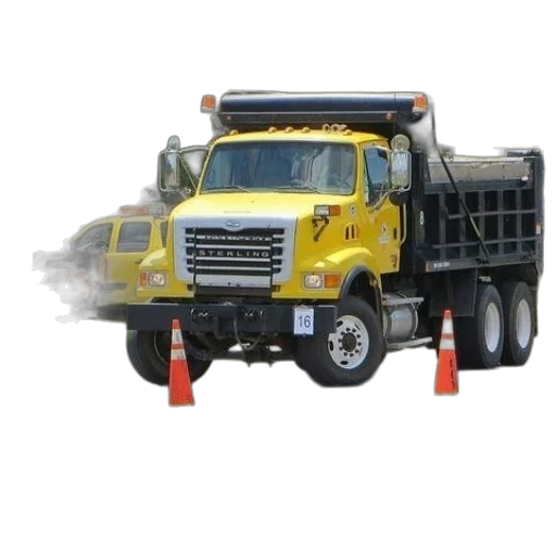 3d render, yellow, sterling, dump transparent PNG cut-out