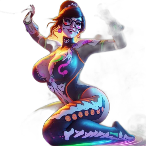 dress, concept art, fantasy art, cyberpunk transparent PNG cut-out