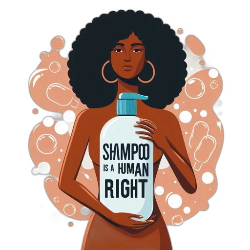 woman, large, afro, shampoo transparent PNG cut-out
