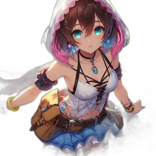 dress, weapon, robot, face transparent PNG cut-out
