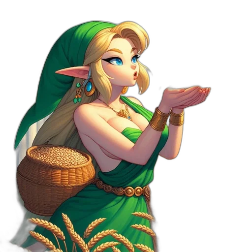 dress, weapon, staff, jewelry transparent PNG cut-out