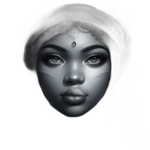 face, mask, crown, jewelry transparent PNG cut-out