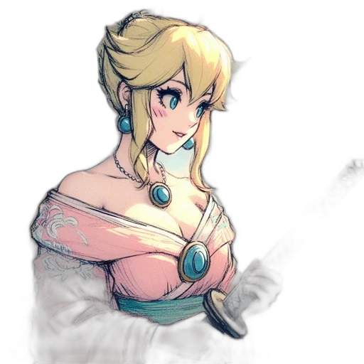 dress, crown, staff, weapon transparent PNG cut-out