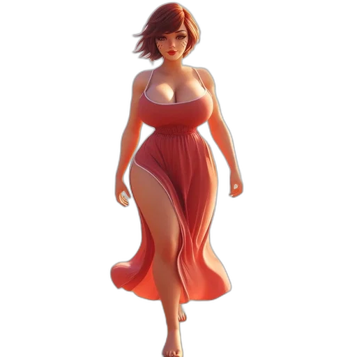 dress, concept art, 3d render, fantasy art transparent PNG cut-out