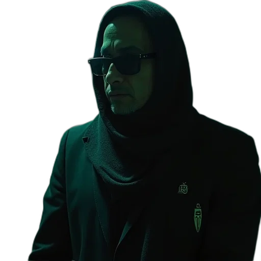 jacket, mask, staff, face transparent PNG cut-out