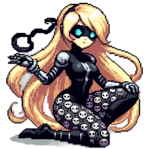robot, pixel art, cartoon, cyberpunk transparent PNG cut-out
