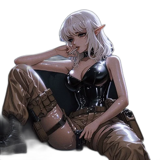 weapon, fantasy art, concept art, cyberpunk transparent PNG cut-out