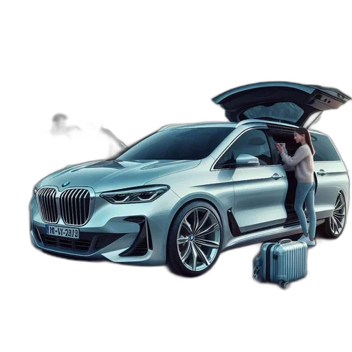 car, robot, concept art, 3d render transparent PNG cut-out
