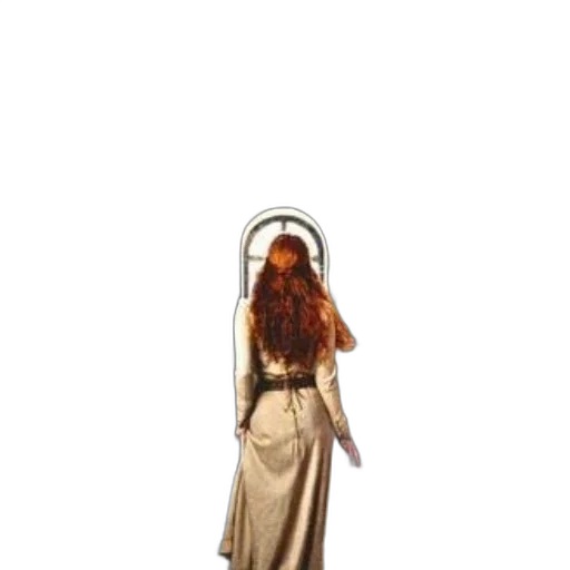 staff, dress, sword, hair transparent PNG cut-out