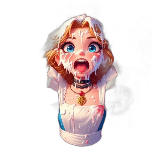 dress, face, jewelry, staff transparent PNG cut-out