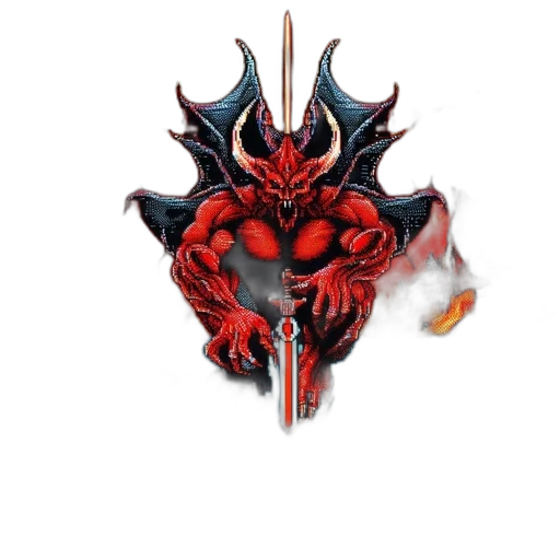 dragon, mask, weapon, staff transparent PNG cut-out