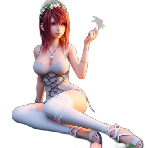 dress, jewelry, flower, robot transparent PNG cut-out