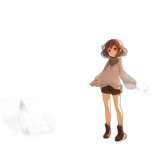 dress, creature, robot, staff transparent PNG cut-out