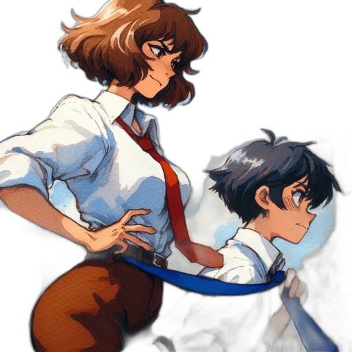 concept art, anime, watercolor, pixel art transparent PNG cut-out