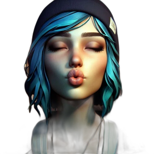 face, hat, photorealistic, concept art transparent PNG cut-out