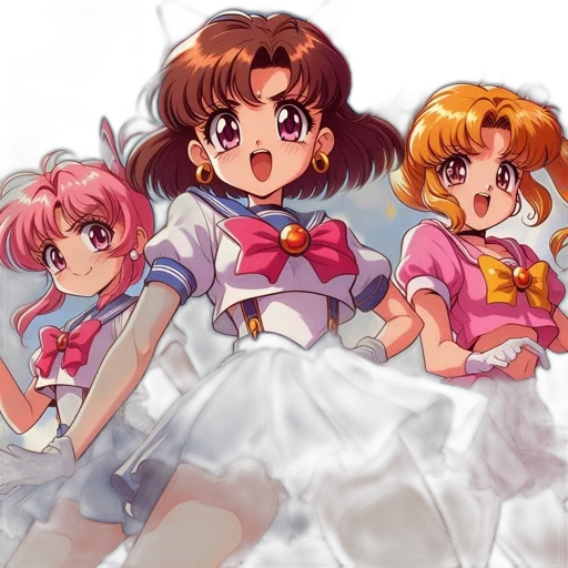 anime, vaporwave, concept art, pixel art transparent PNG cut-out