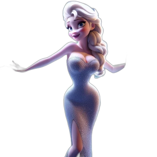 dress, 3d render, concept art, cartoon transparent PNG cut-out
