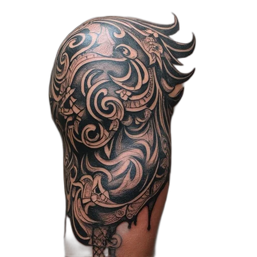 photorealistic, fantasy art, tribal, tattoo transparent PNG cut-out