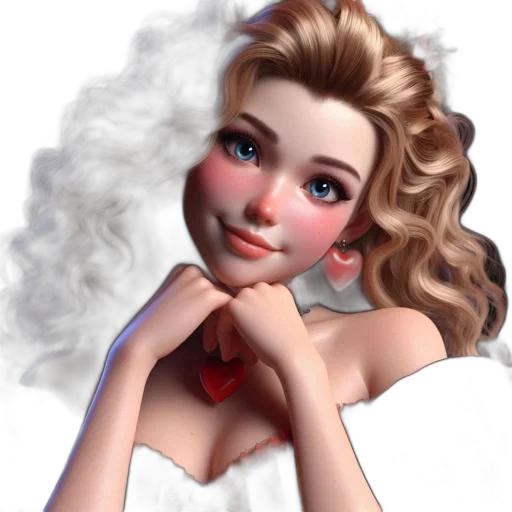 face, jewelry, dress, photorealistic transparent PNG cut-out