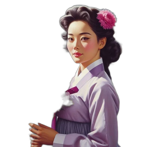 staff, dress, face, jewelry transparent PNG cut-out