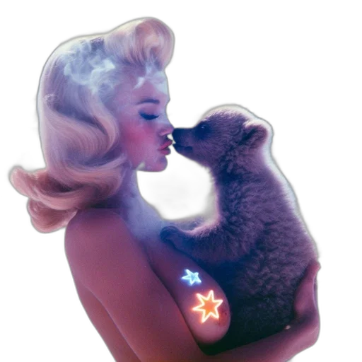 animal, jewelry, creature, vaporwave transparent PNG cut-out