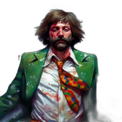 jacket, face, concept art, comic book art transparent PNG cut-out