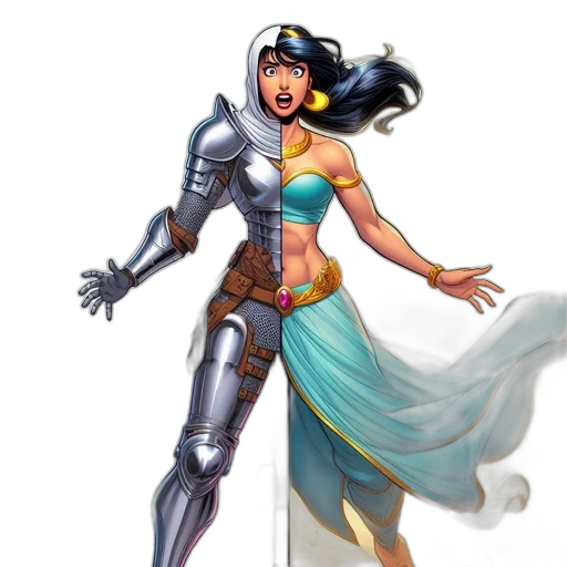 concept art, fantasy art, comic book art, 3d render transparent PNG cut-out