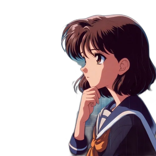 jacket, face, hair, staff transparent PNG cut-out